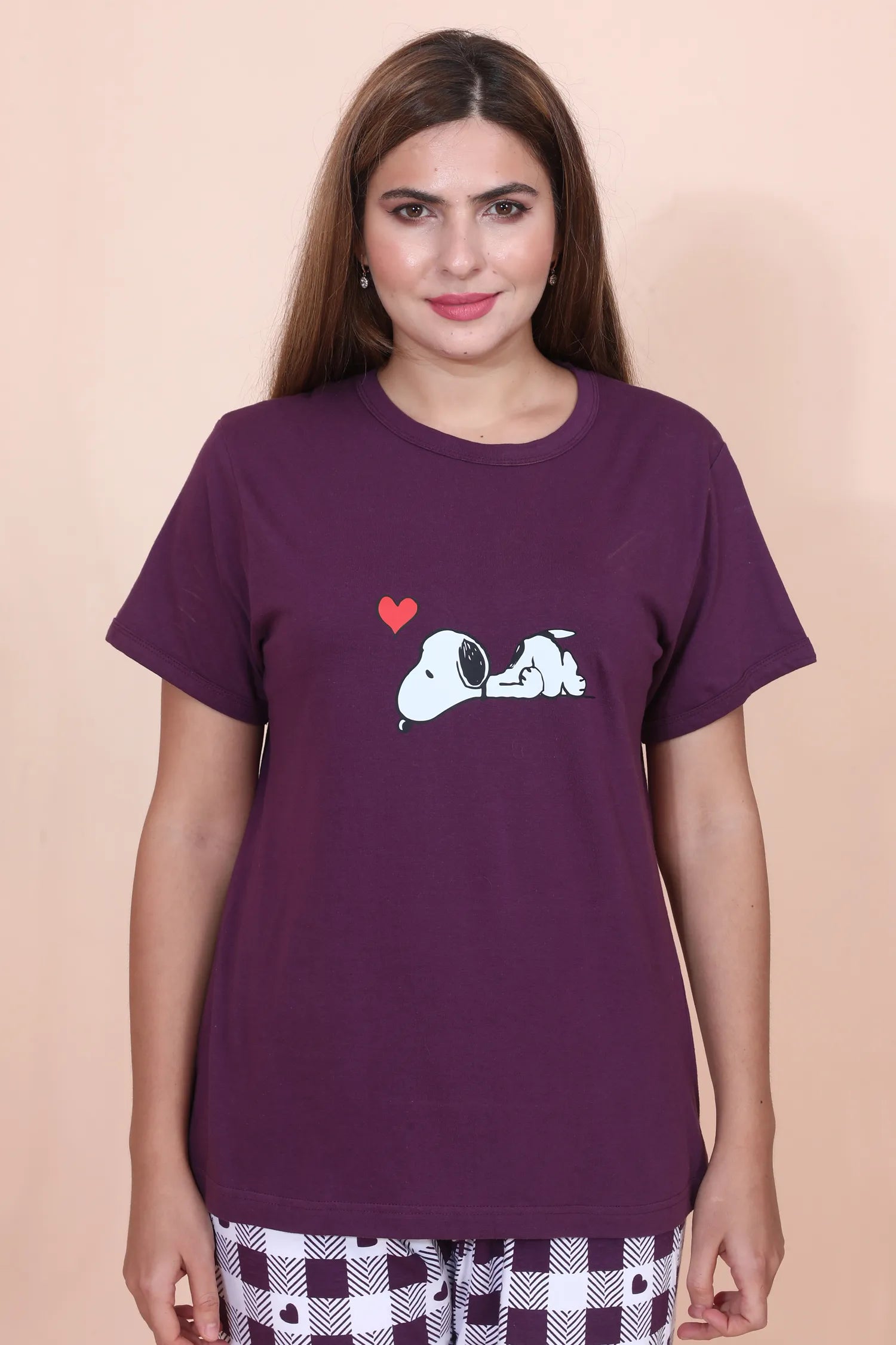 Velure Classic Snoppy Printed Pajama Set