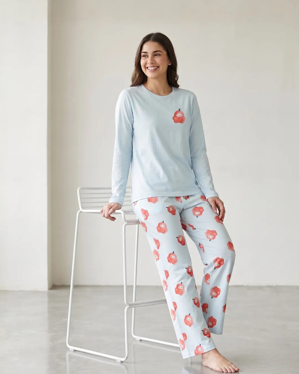 Velure Berry Bear Full Sleeves Pajama Set