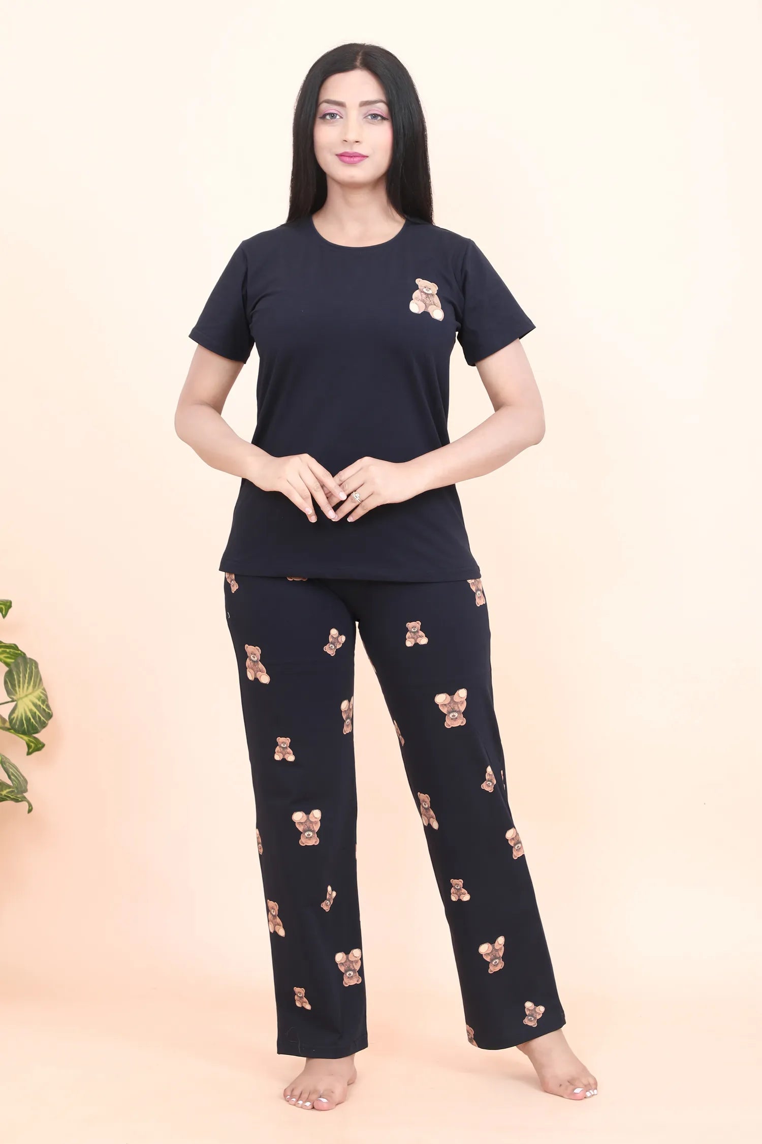 Velure Cute Teddy Print Pajama Set