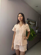 Velure Apricot Fizz Shorts Set