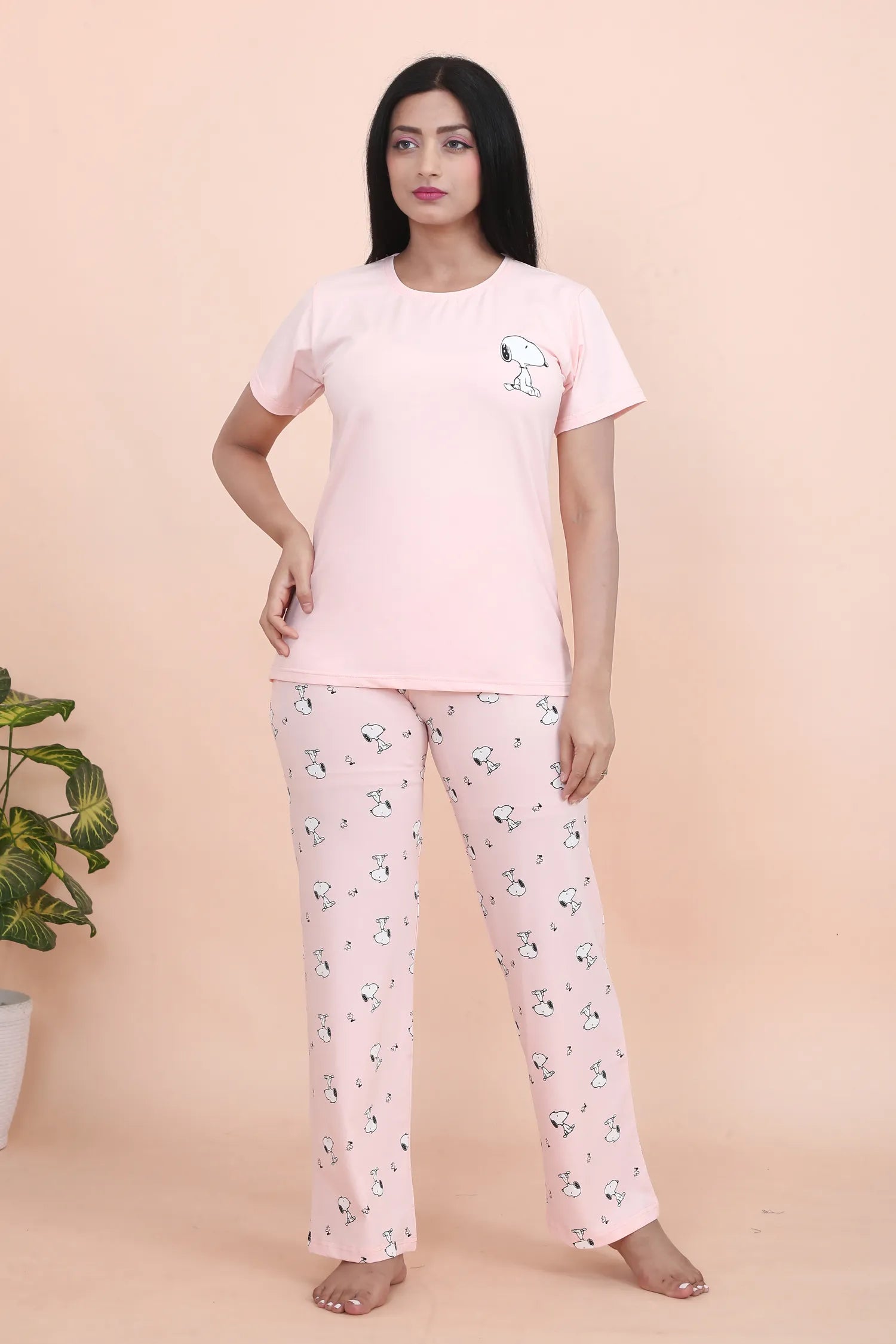 Velure Trendy Snoppy Print Pajama Set