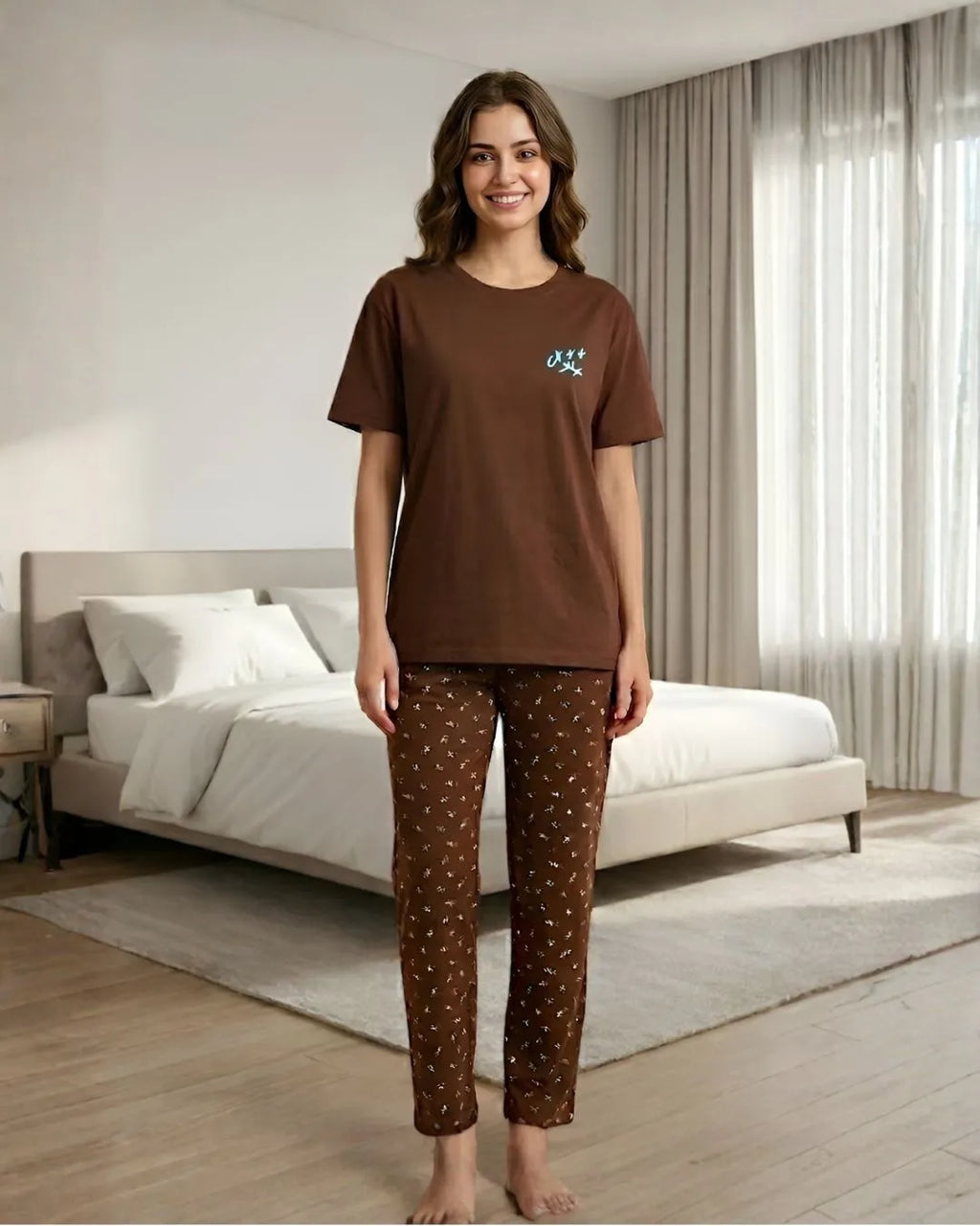 Velure Adorable Graphic Print Pajama Set
