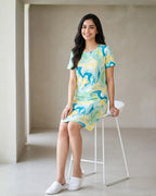 Velure Aqua Swirl Short Nighty