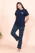 Velure Floral Printed Pajama Set - Velure - - Cotton, Full Length Pant, Half Sleeves, Round neck nightsuit