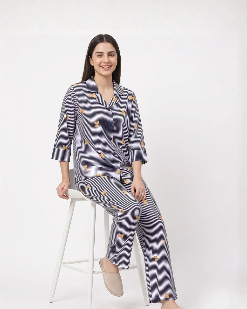 Velure Berry Bear Hug Night Suit