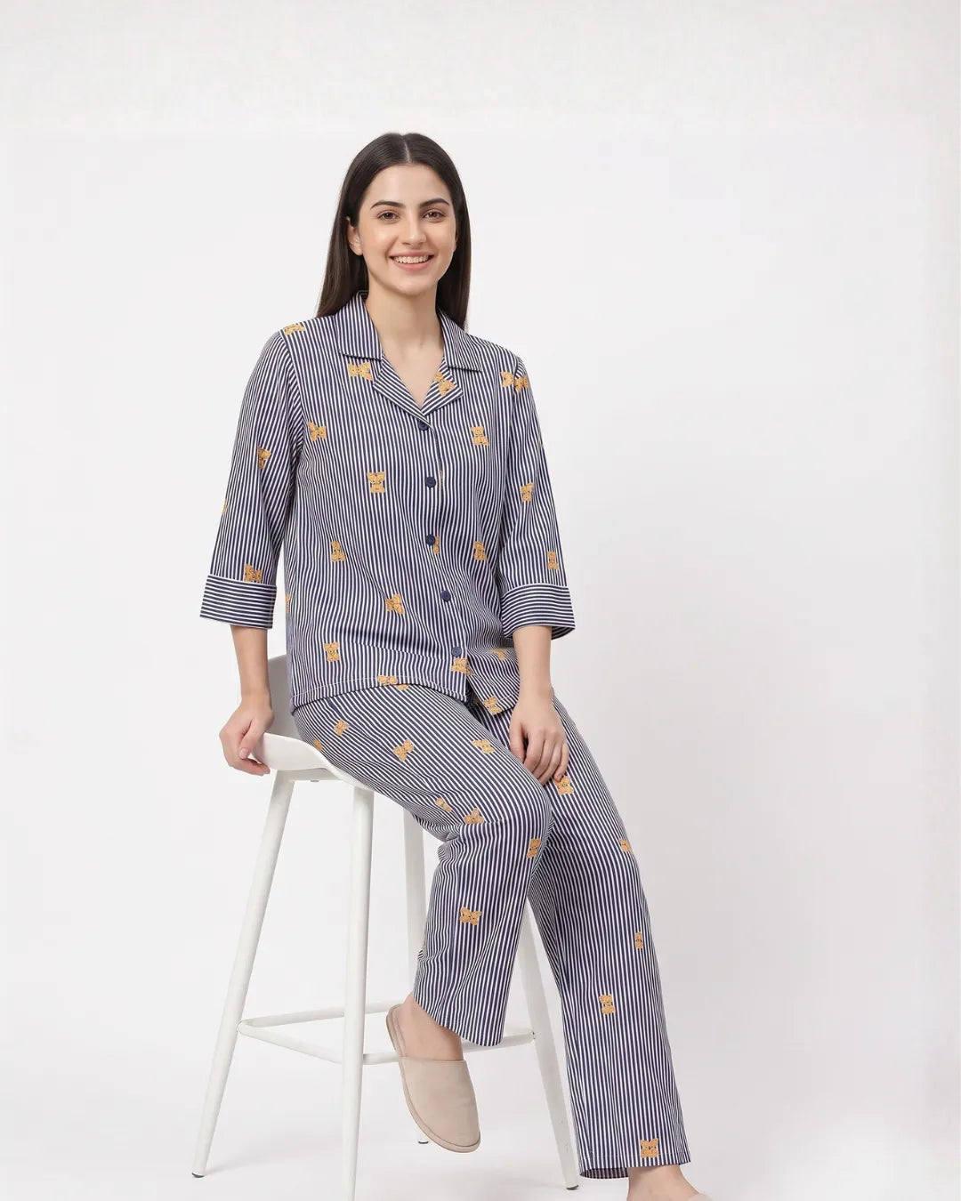 Velure Berry Bear Hug Night Suit