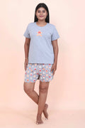 Velure Playful Gingerbread Print Shorts Set - Velure - - Cotton, Cotton Lycra Fabric, Half Sleeves, Printed, Round neck