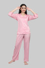 Velure Glossy Pink Satin Night Suit