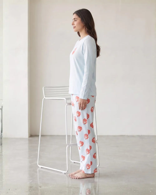 Velure Berry Bear Full Sleeves Pajama Set