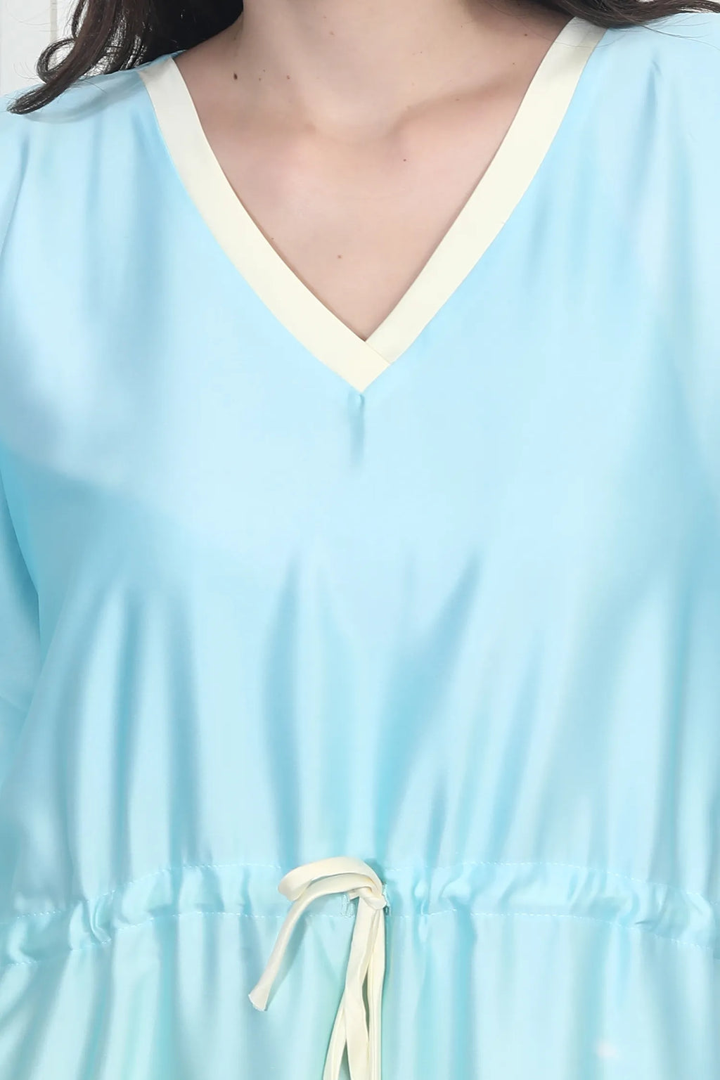Velure Comfort Dreamwave Kaftan - Velure - - Center Drawstring, Full Length Nighty, Satin