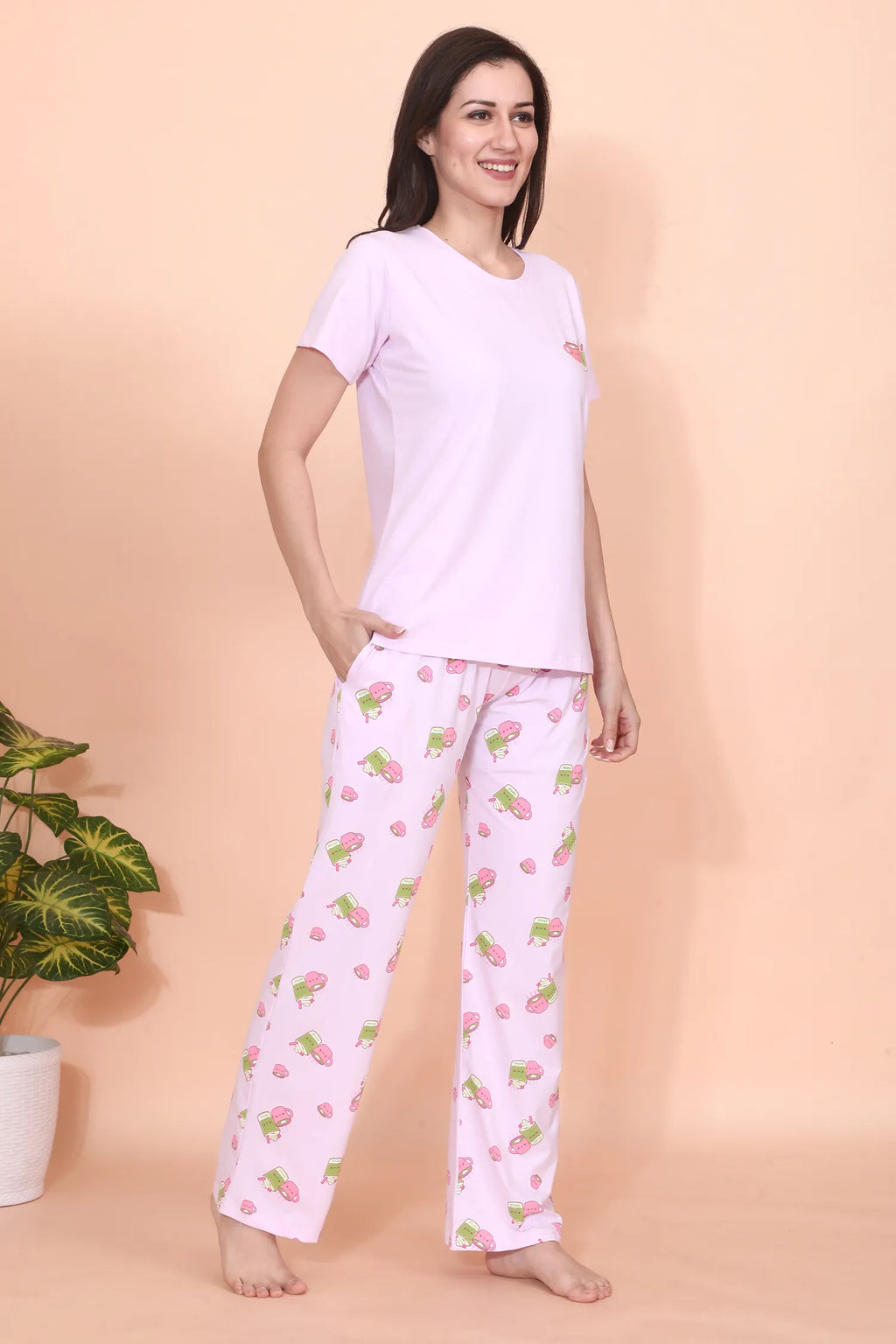 Velure Cute Boba Doodle Pajama Set