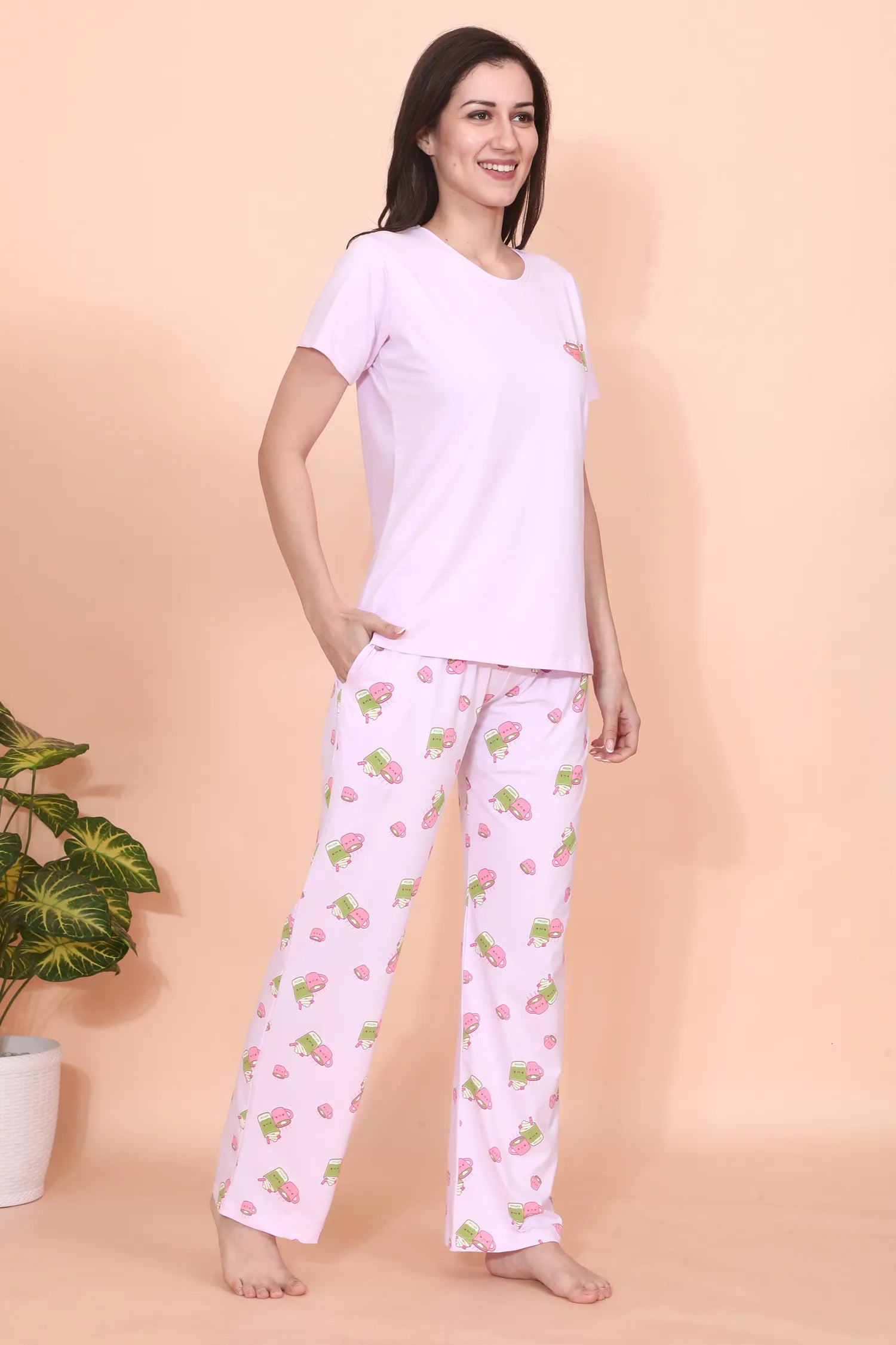 Velure Cute Boba Doodle Pajama Set