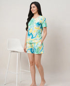Velure Marble Mist Shorts Set