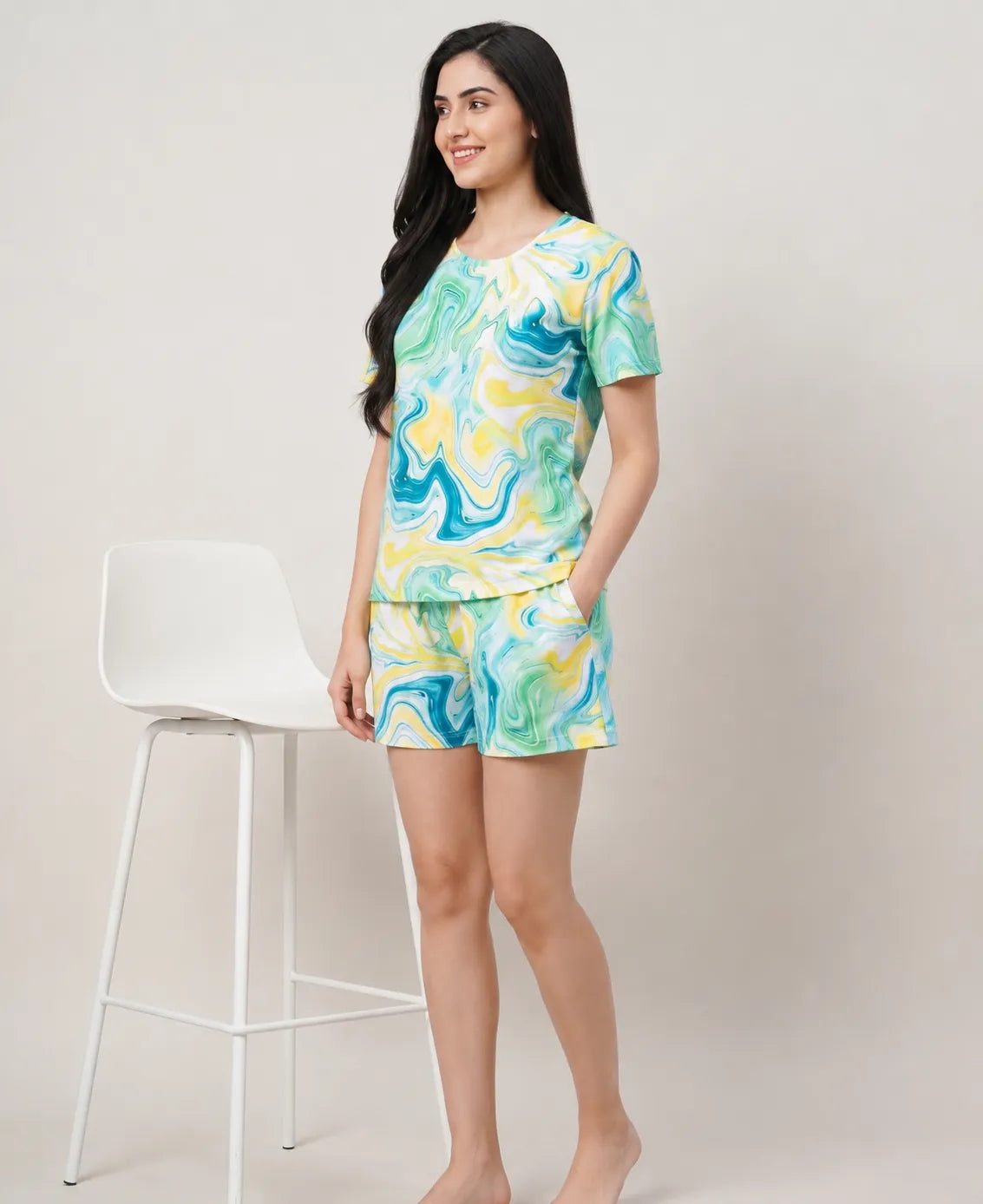 Velure Marble Mist Shorts Set