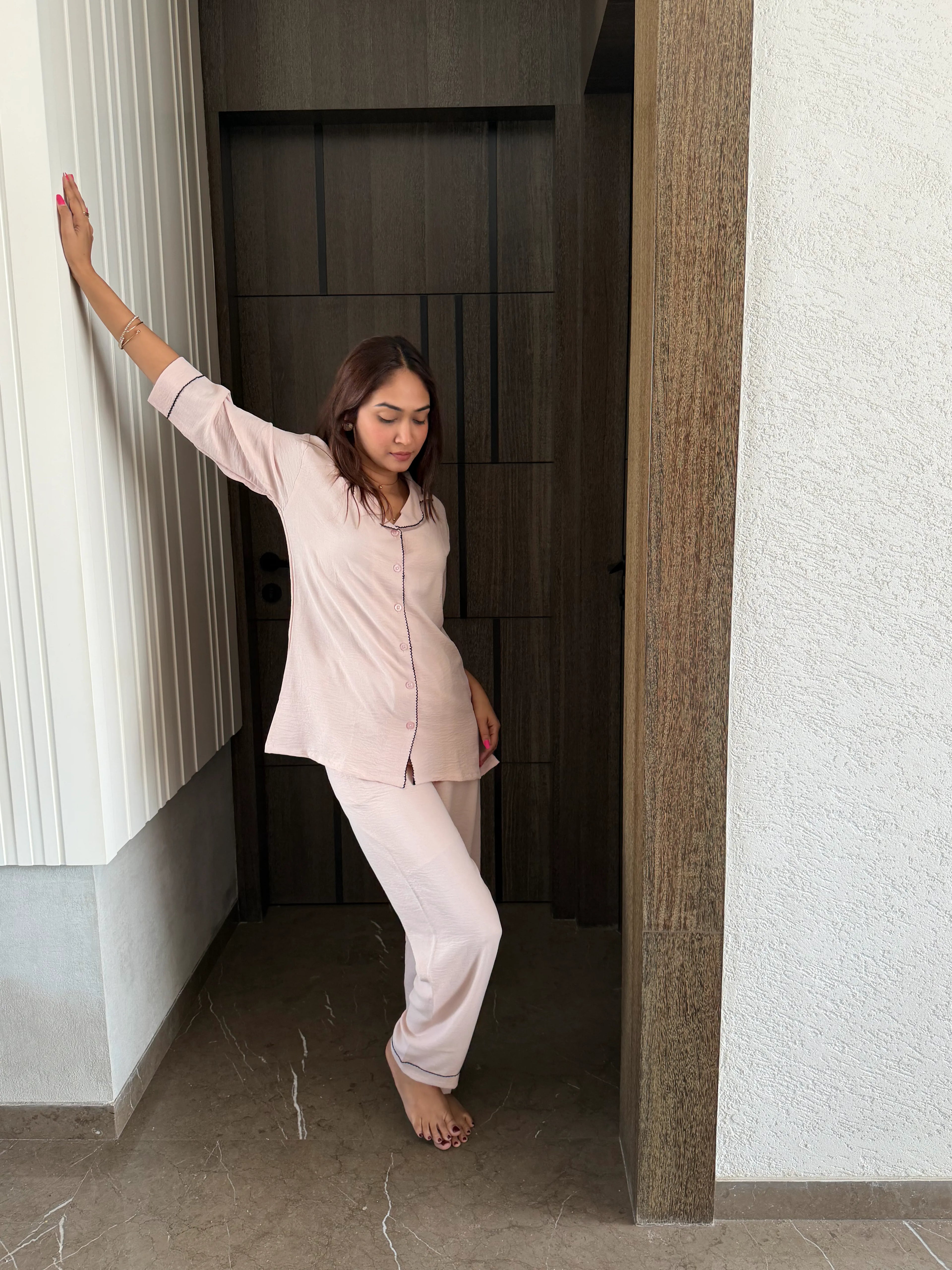 Velure Pink Cotton Breeze
 Night Suit