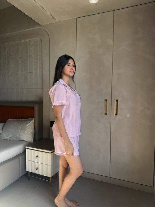 Velure  Sweet Stripe Shorts Set
