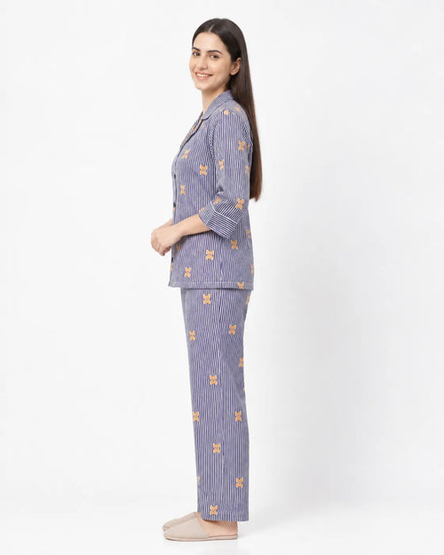 Velure Berry Bear Hug Night Suit
