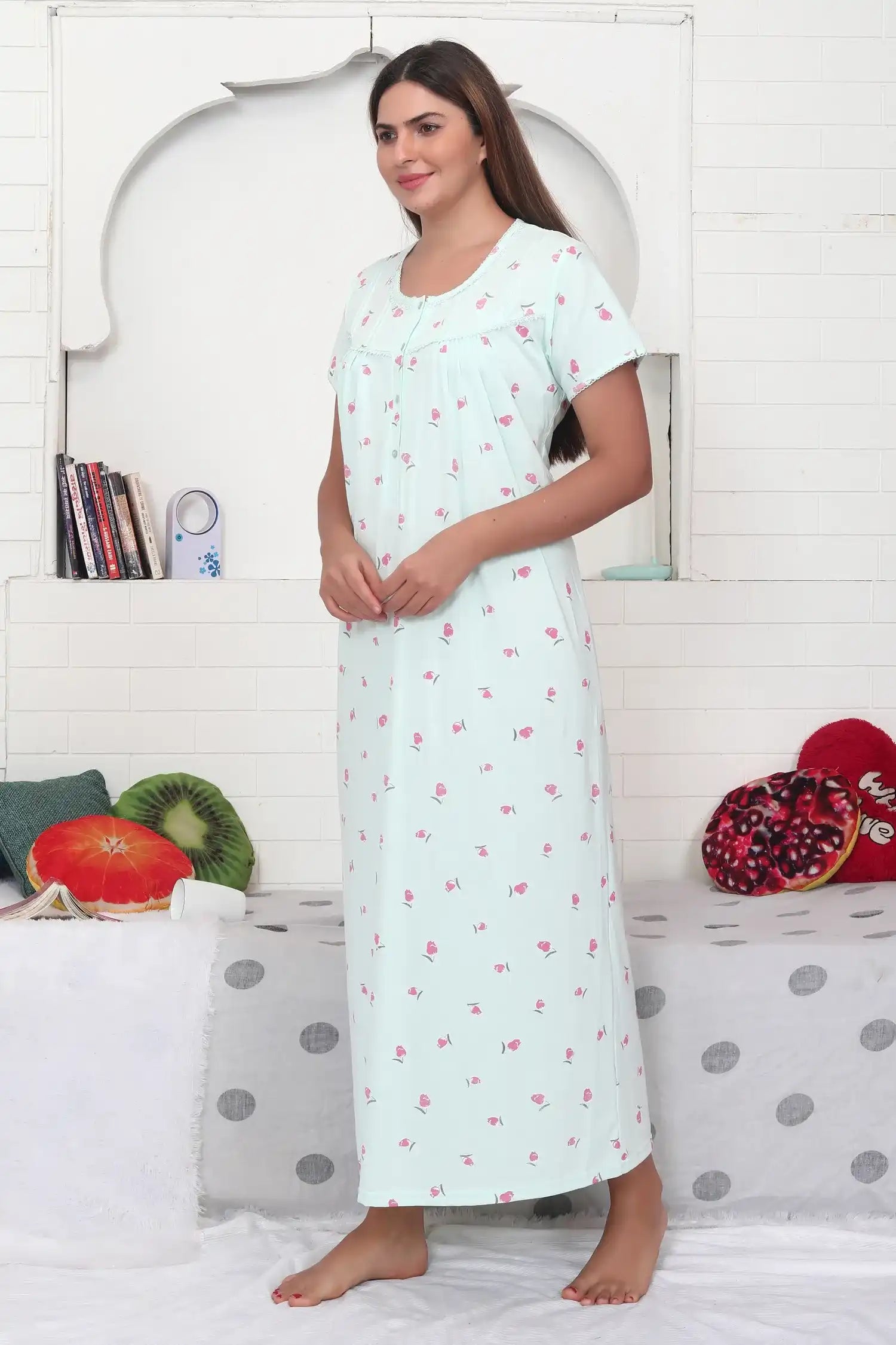 Velure Adorable Floral Print Hosiery Nighty