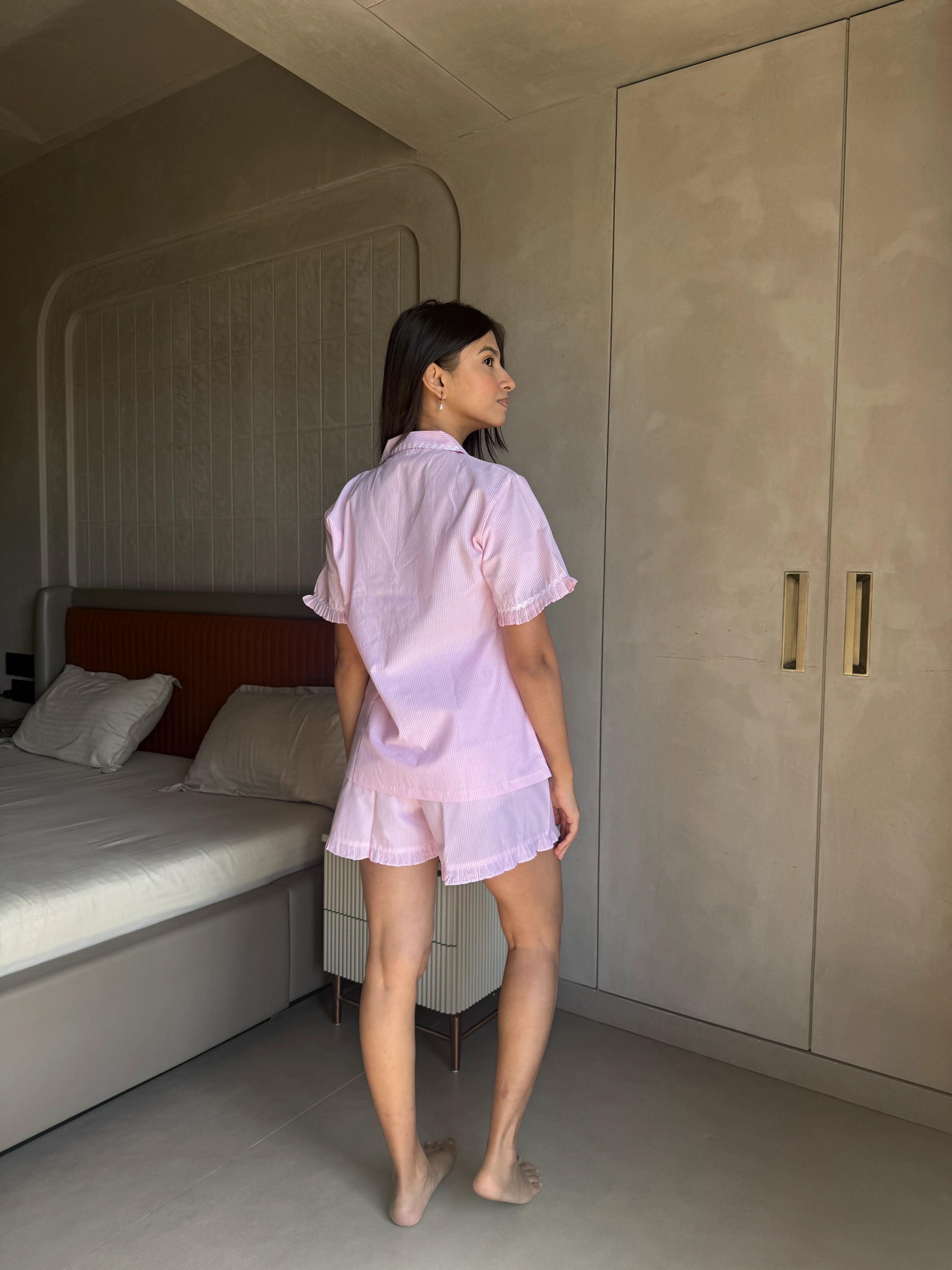 Velure  Sweet Stripe Shorts Set