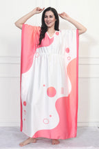 Velure Fusion Classic Kaftan - Velure - - Center Drawstring, Full Length Nighty, Satin