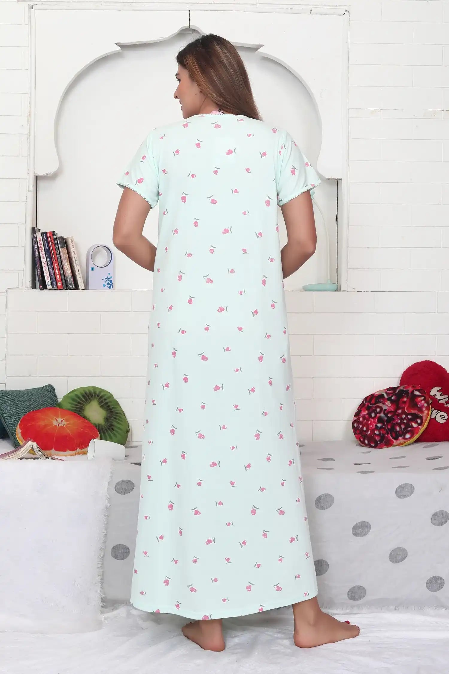 Velure Adorable Floral Print Hosiery Nighty