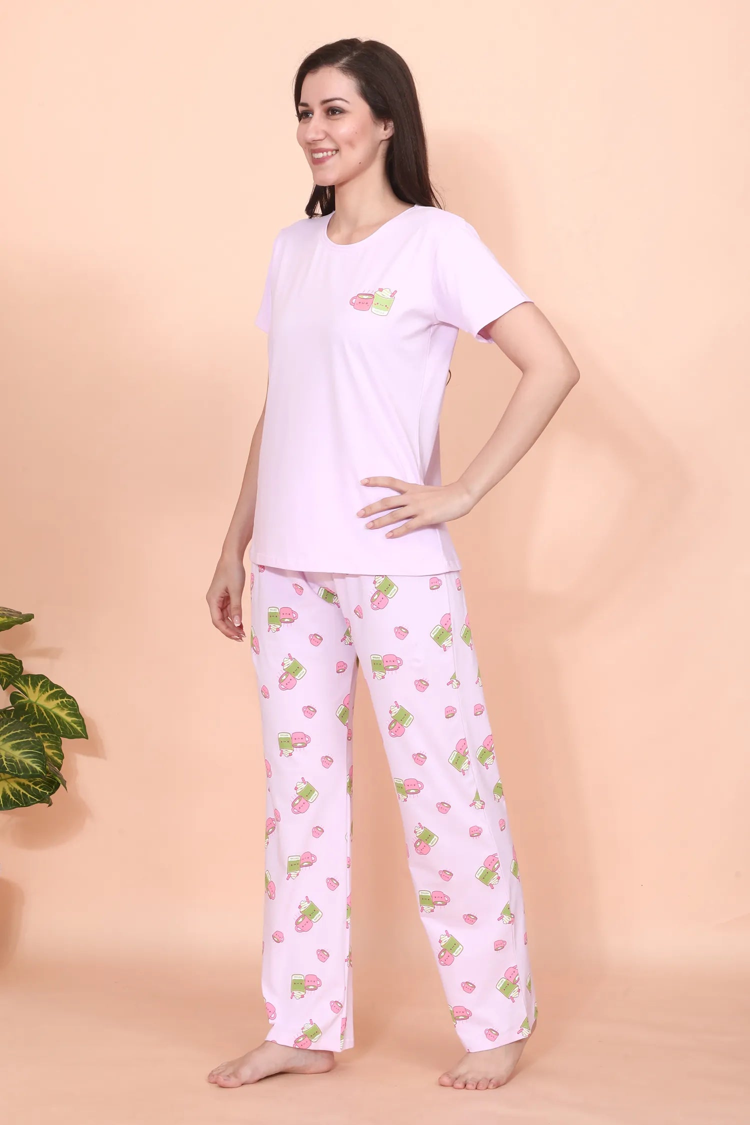 Velure Cute Boba Doodle Pajama Set