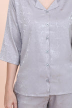 Velure Stunning Rose Print Satin Night Suit