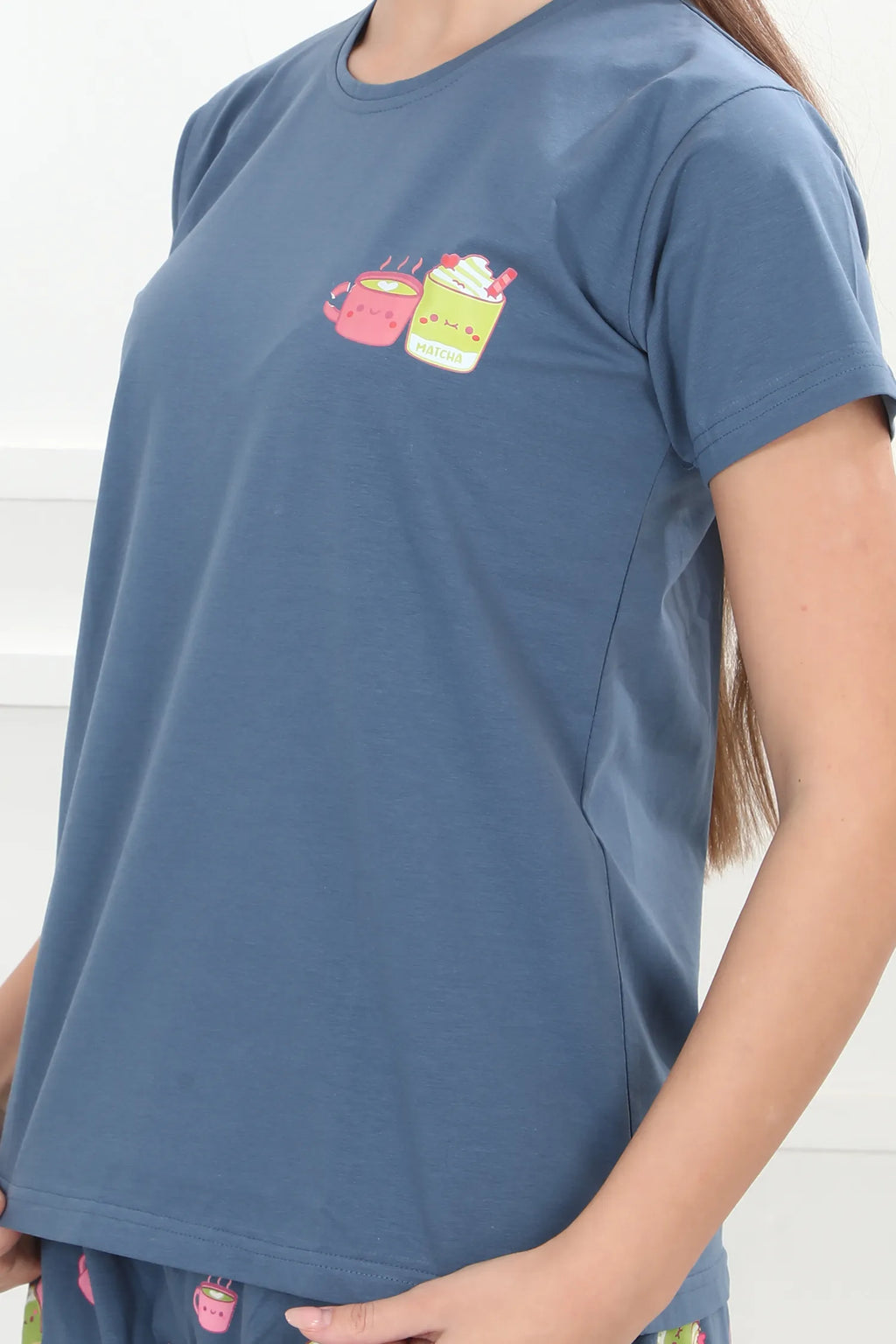 Velure Classic Boba Doodle Shorts Set - Velure - - Cotton Lycra Fabric, Half Sleeves, Printed, Round neck, Shorts