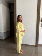 Velure Soothing Mustard Cotton Night Suit