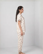 Velure Sweet Cocoa Hearts Night Suit