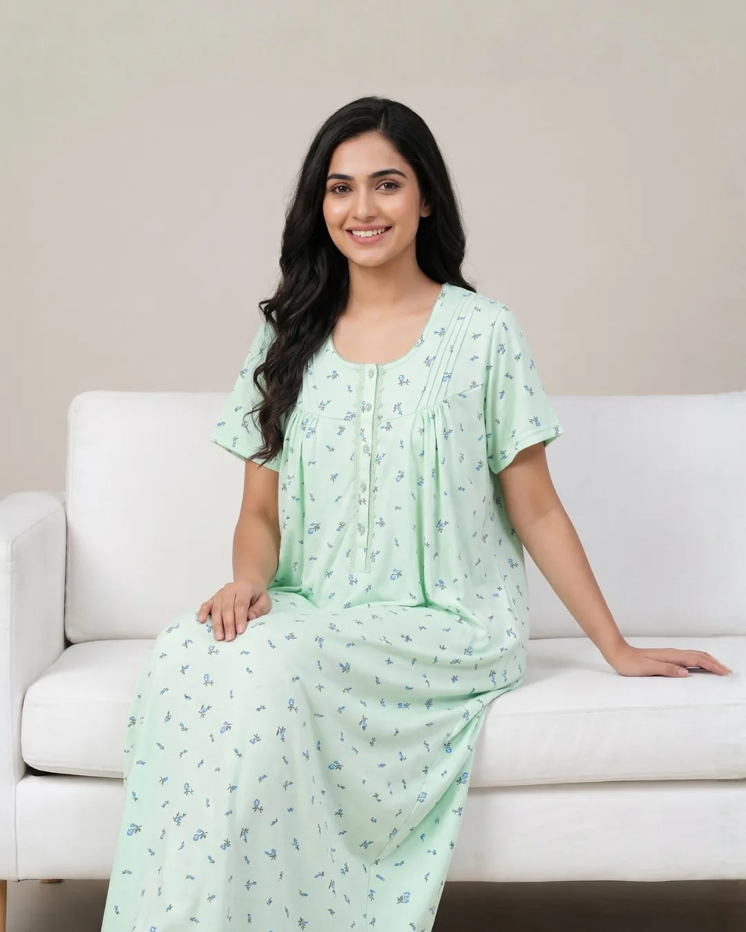 Velure Mint Blossom Hosiery Nighty