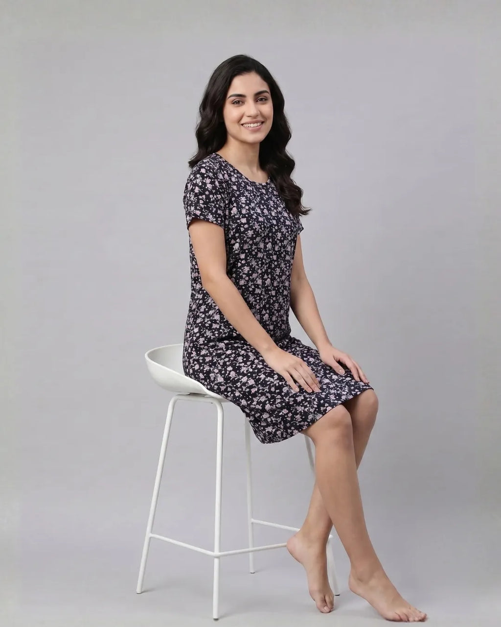 Velure Midnight Meadow Ditsy Floral Short Nighty