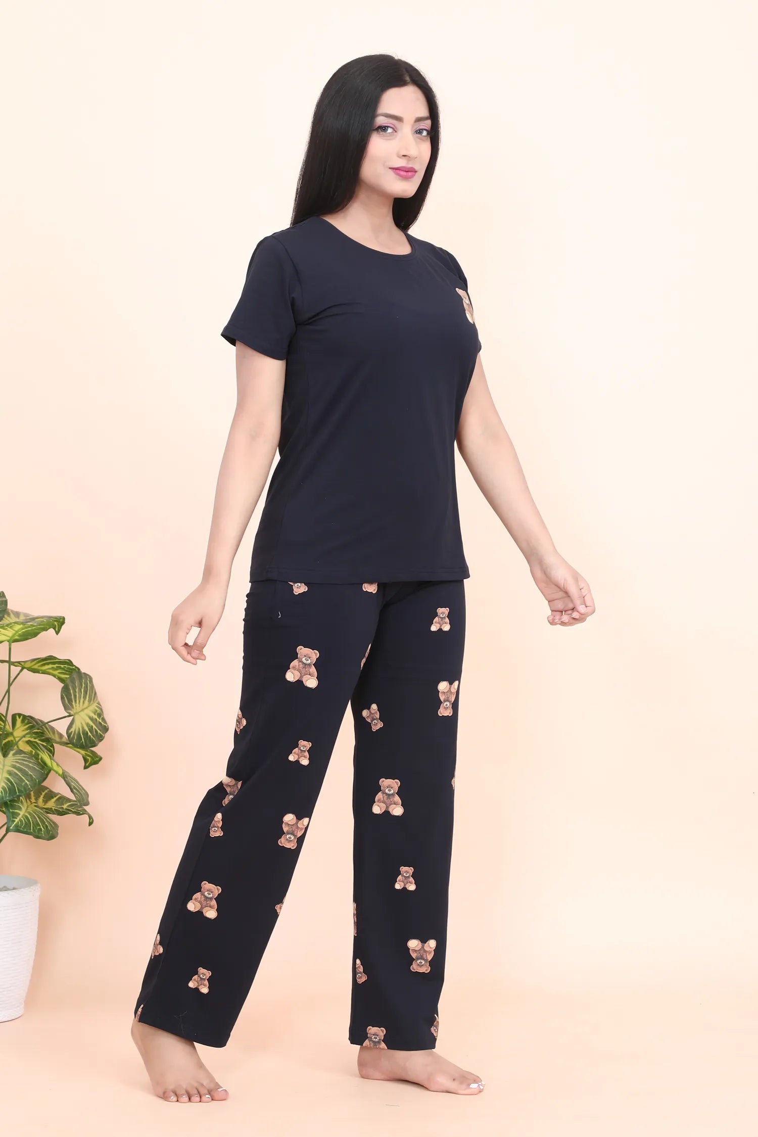 Velure Cute Teddy Print Pajama Set