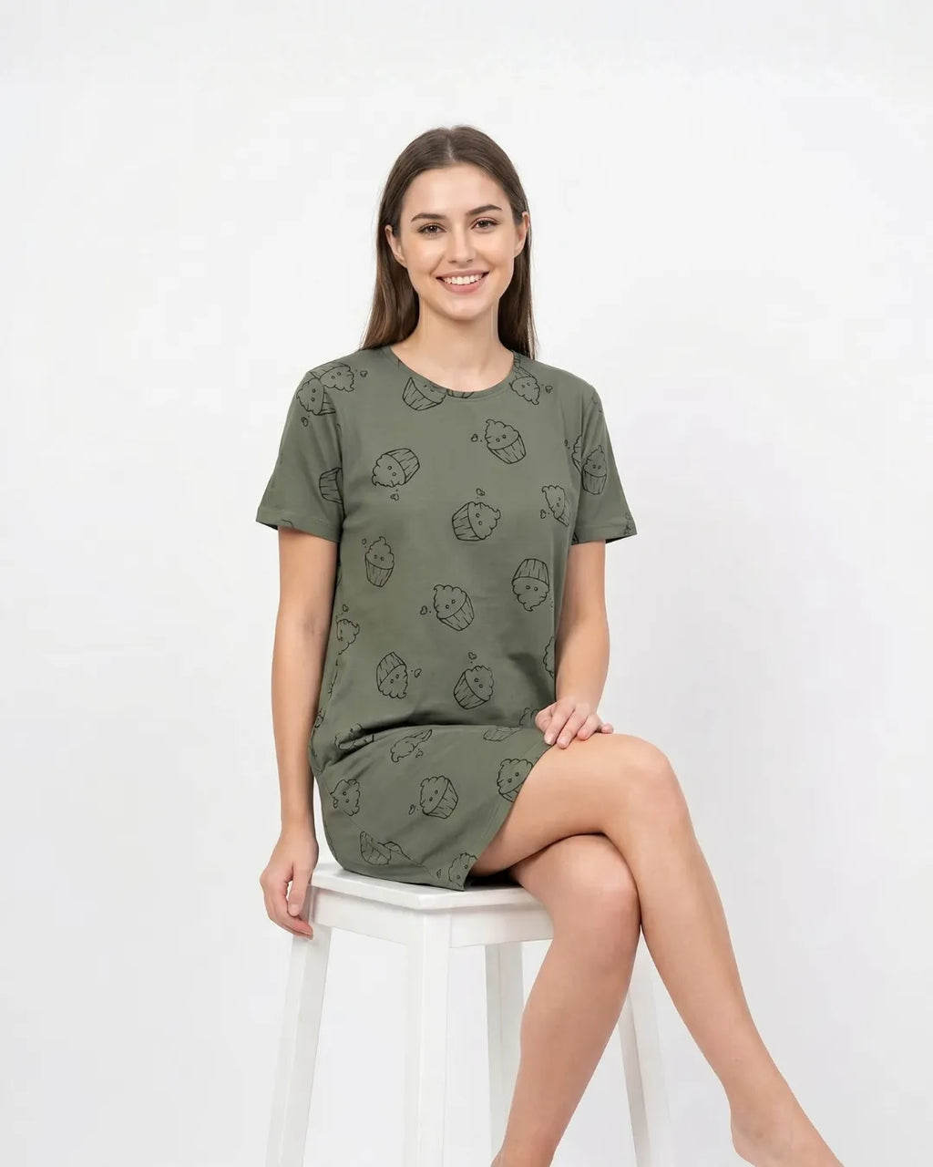 Velure Matcha Cupcake Short Nighty