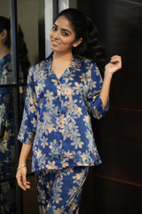 Velure Royal Floral Print Night Suit