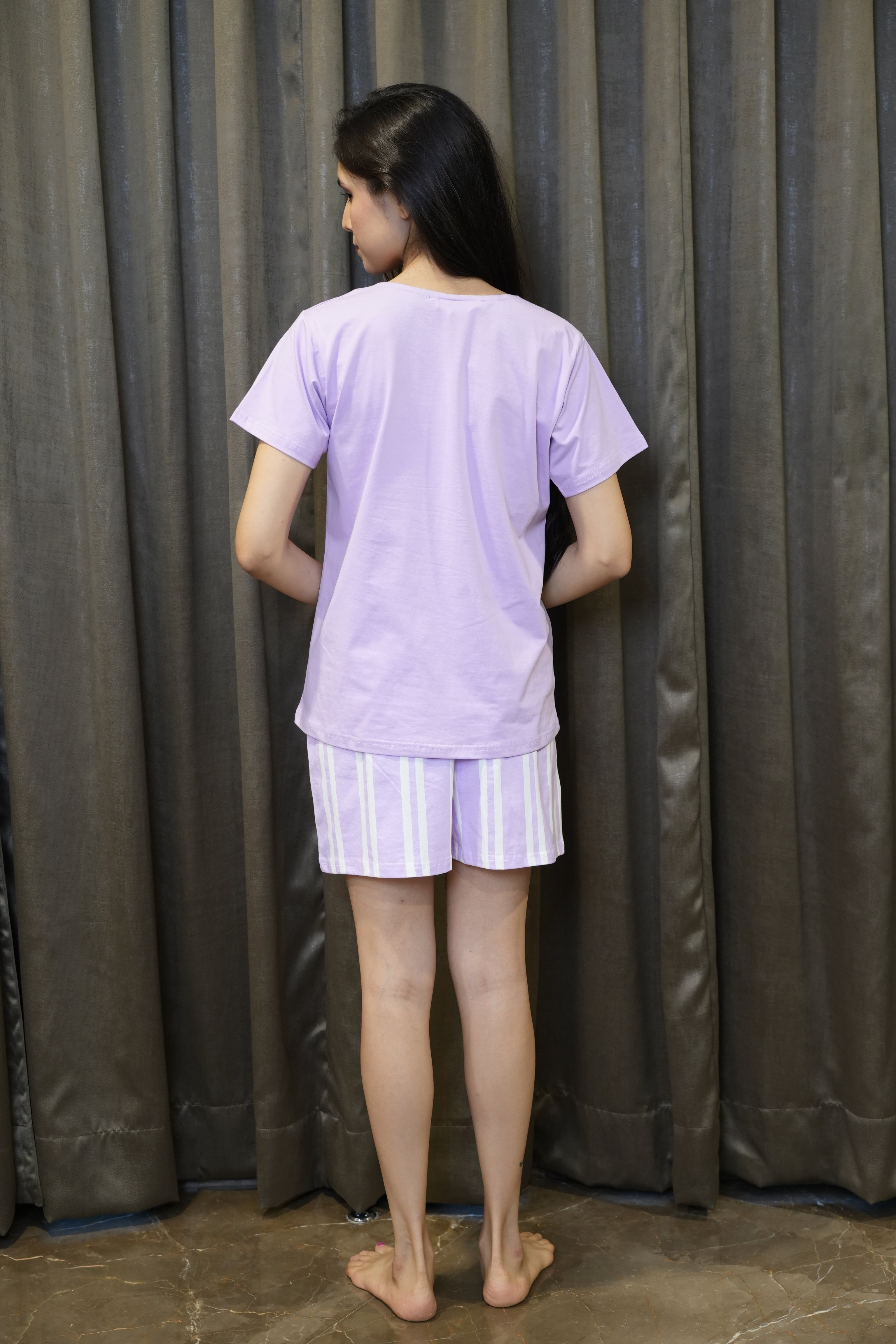 Velure Stunning Purple Shorts Set