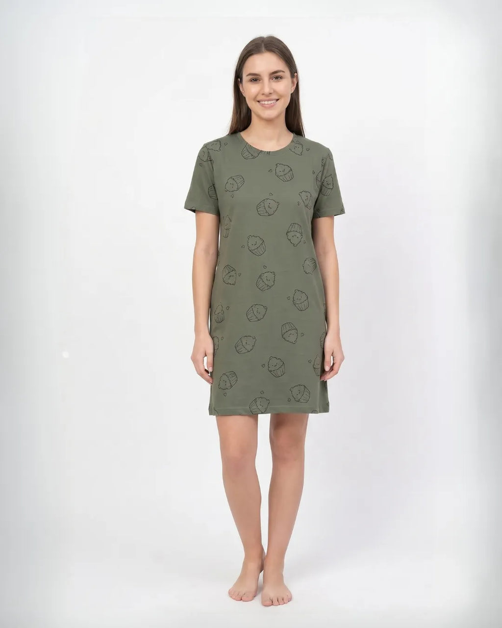 Velure Matcha Cupcake Short Nighty
