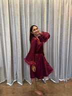 Velure Attractive Maroon Only Robe