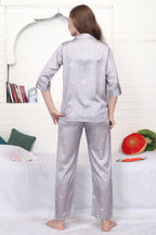 Velure Aesthetic Floral Print Satin Night Suit