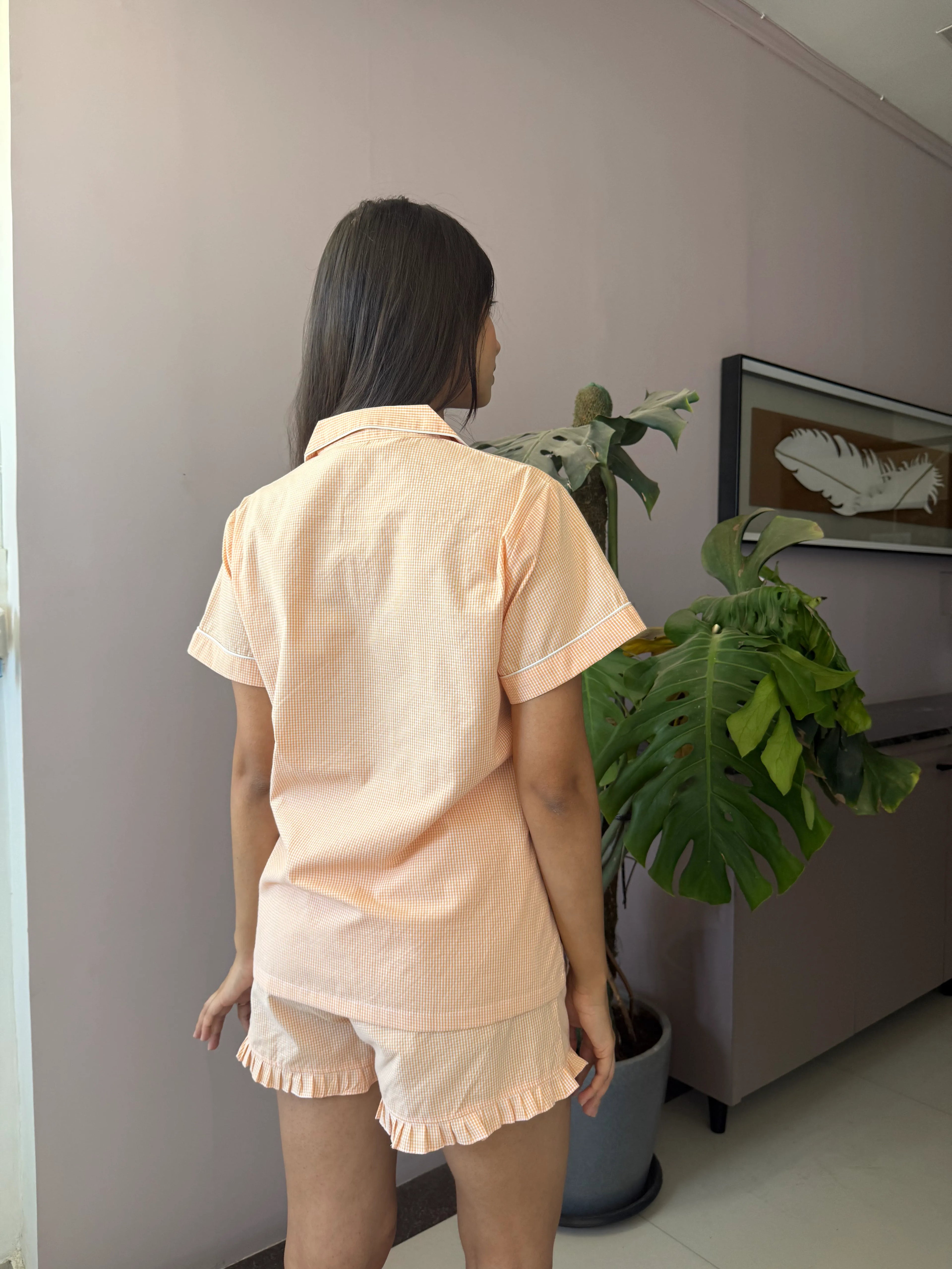 Velure Apricot Fizz Shorts Set