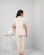 Velure Sweet Cocoa Hearts Night Suit