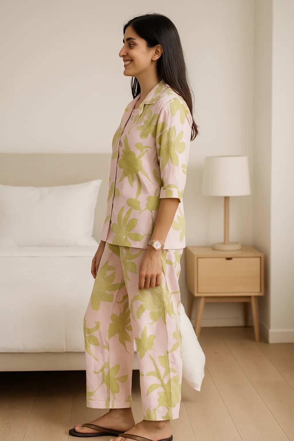 Velure Charming Floral Cotton Night Suit