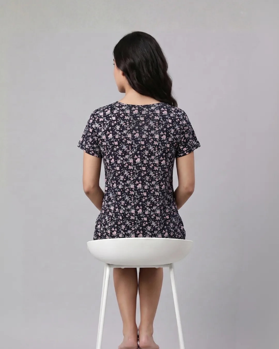 Velure Midnight Meadow Ditsy Floral Short Nighty