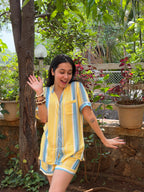Velure Cozy Stripes Shorts Set