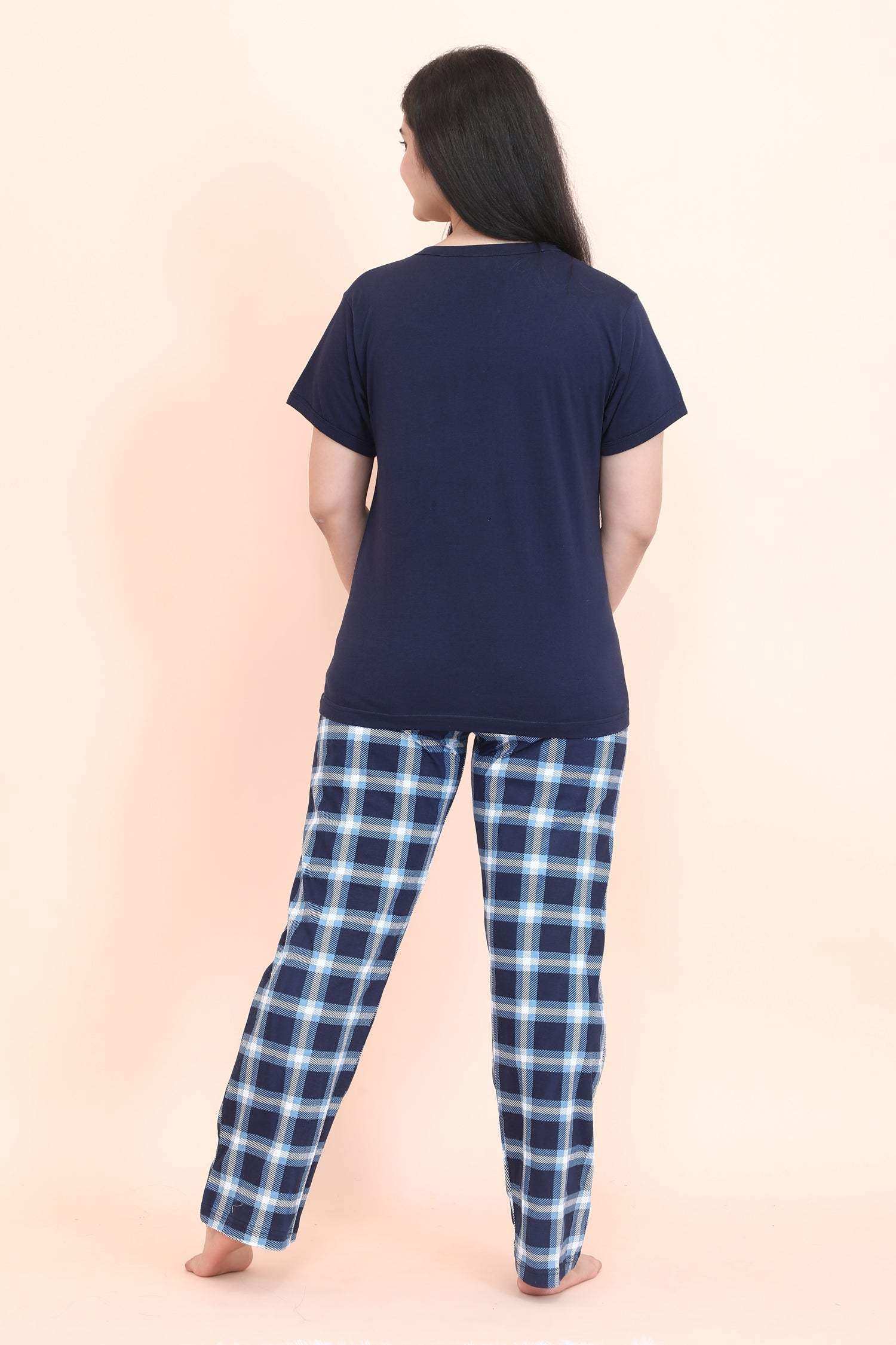 Velure Soft Touch Printed Pajama Set - Velure - - Abstract Print, Full Length Pant, Half Sleeves, Hosiery Cotton, Round neck nightsuit