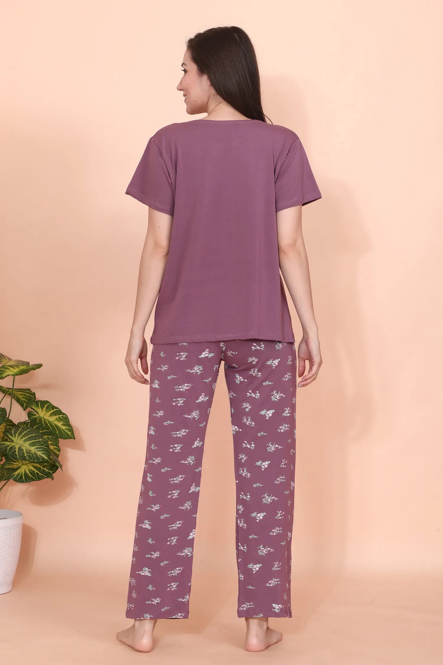 Velure Abstract Comfort Floral Print Pajama Set