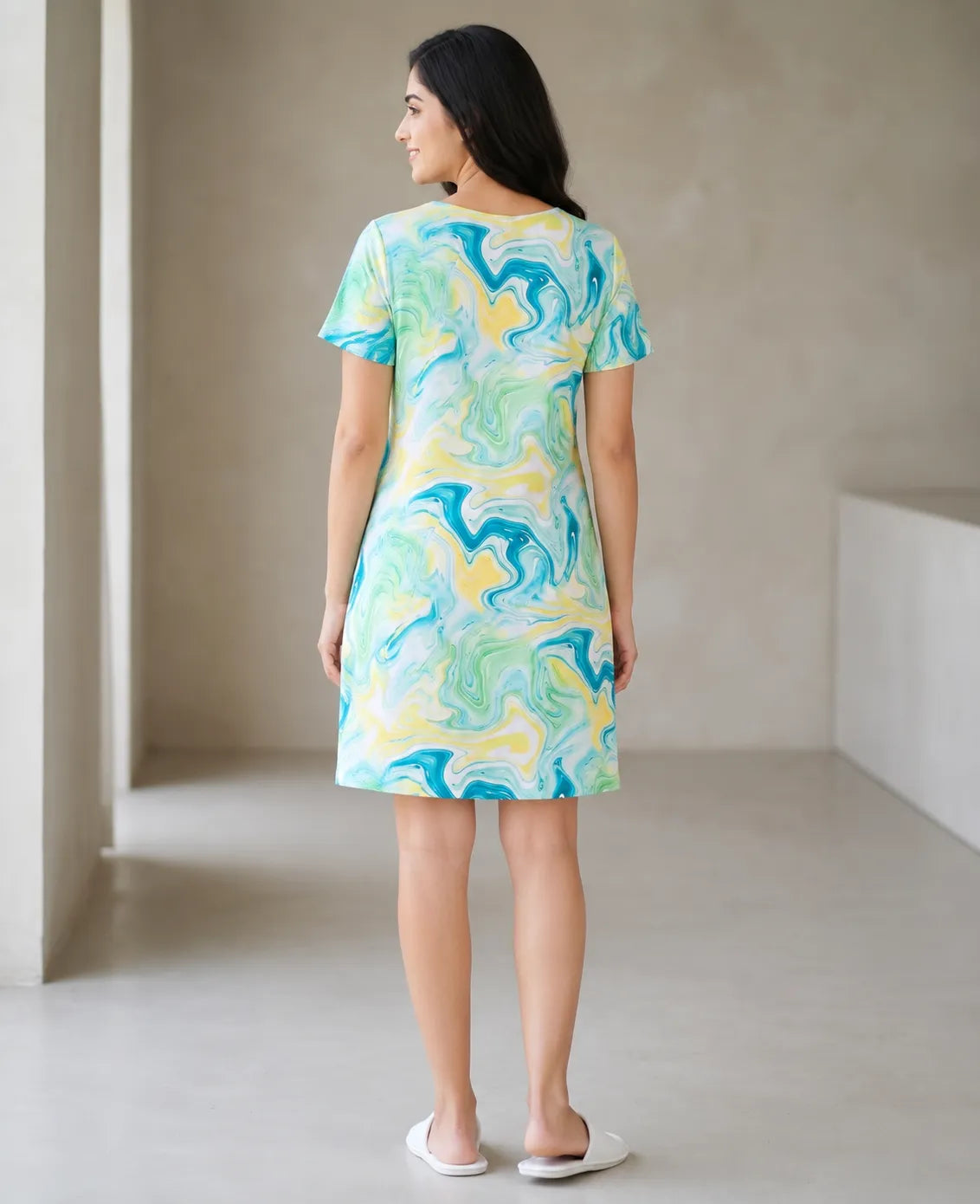 Velure Aqua Swirl Short Nighty
