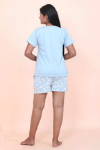 Velure Stylish Polar Bear Shorts Set - Velure - - Cotton Lycra Fabric, Half Sleeves, Printed, Round neck