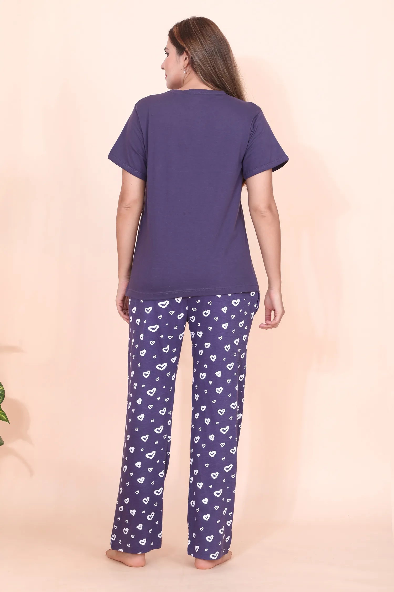 Velure Lovely Heart Print Pajama Set