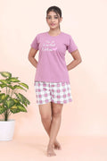 Velure Joyfull Shorts Set - Velure - - Cotton Lycra Fabric, Printed, Round neck, Shorts